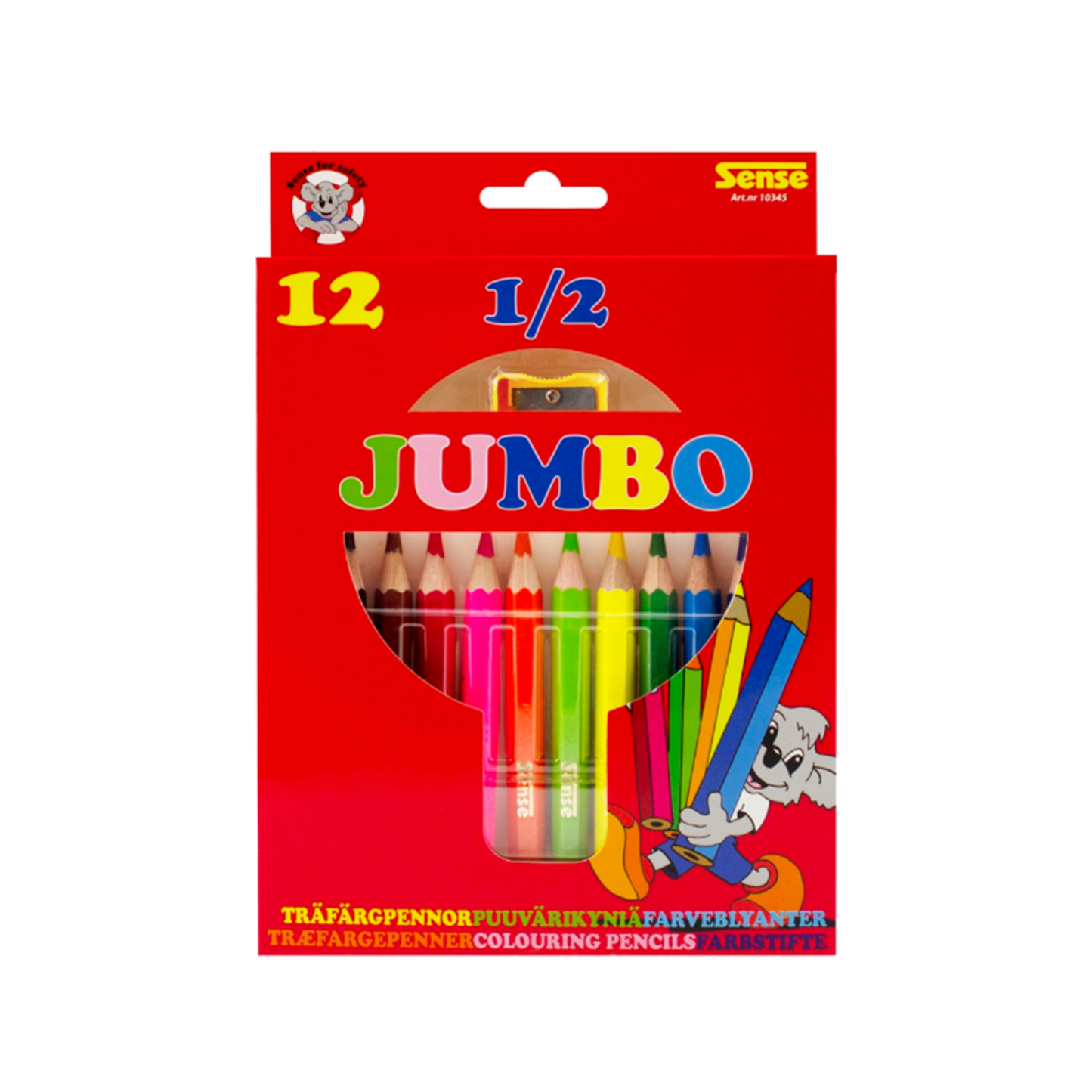 Träfärgpennor Jumbo 12-pack