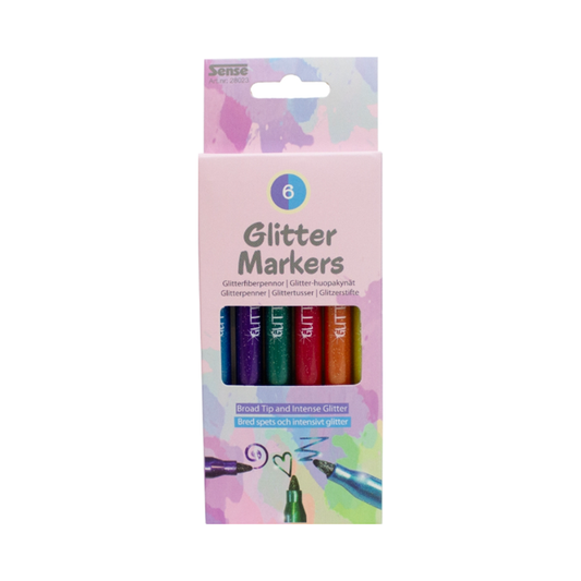 Glitterpennor 6-pack