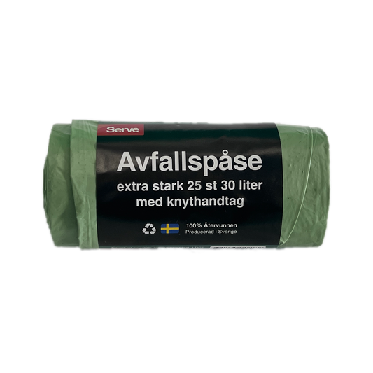 Avfallspåsar knythandtag 30L 25st