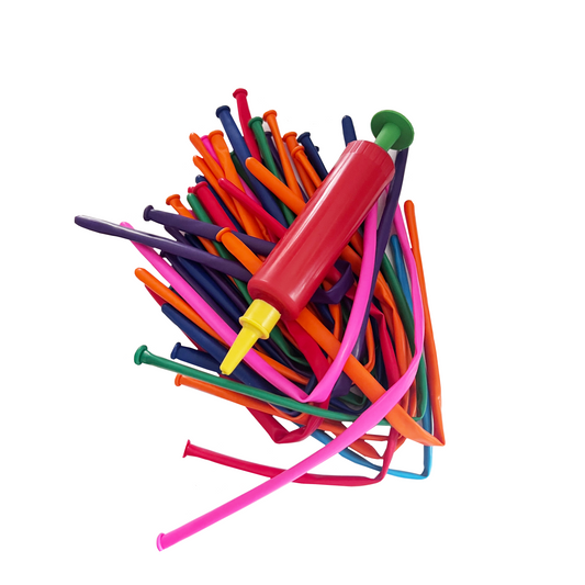 Figurballonger med pump 25-pack