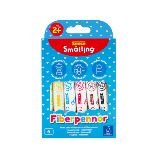 Fiberpennor Småtting 6-pack