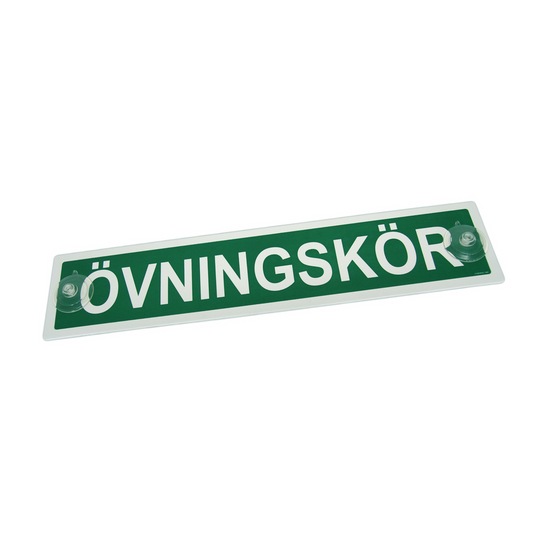Övningsköringsskylt m. sugproppar